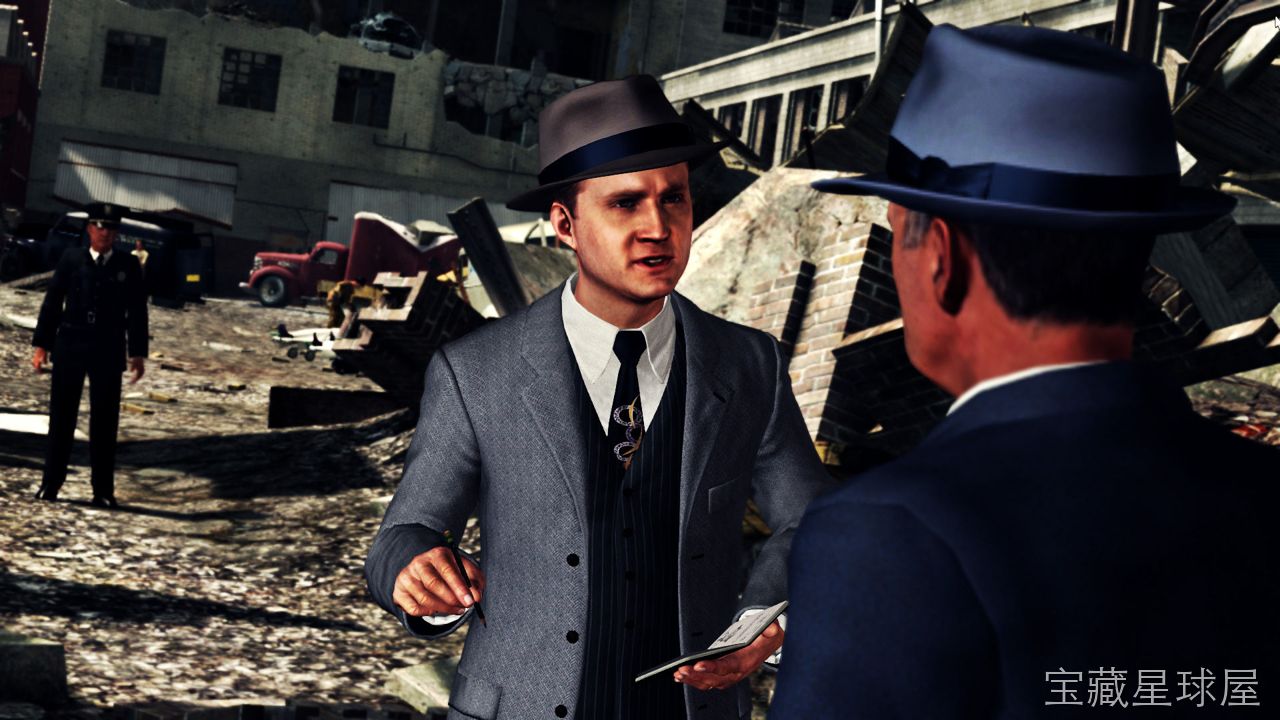 《黑色洛城 重制版 L.A. Noire》一款以 1940 年代洛杉矶为背景的开放世界侦探冒险游戏，在黑白光影交织的罪恶都市中追查连环案件。核心玩法是审讯嫌疑人时捕捉微表情辨真伪，结合实地搜证与线索链推理，穿插枪战追逐还原美式警匪片质感，剧-山海之花 - 宝藏星球屋