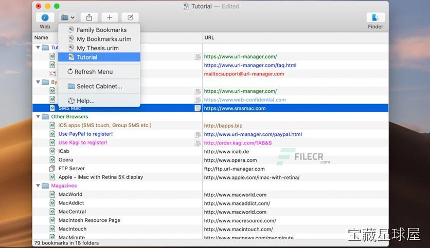 URL Manager Pro for 软件截图