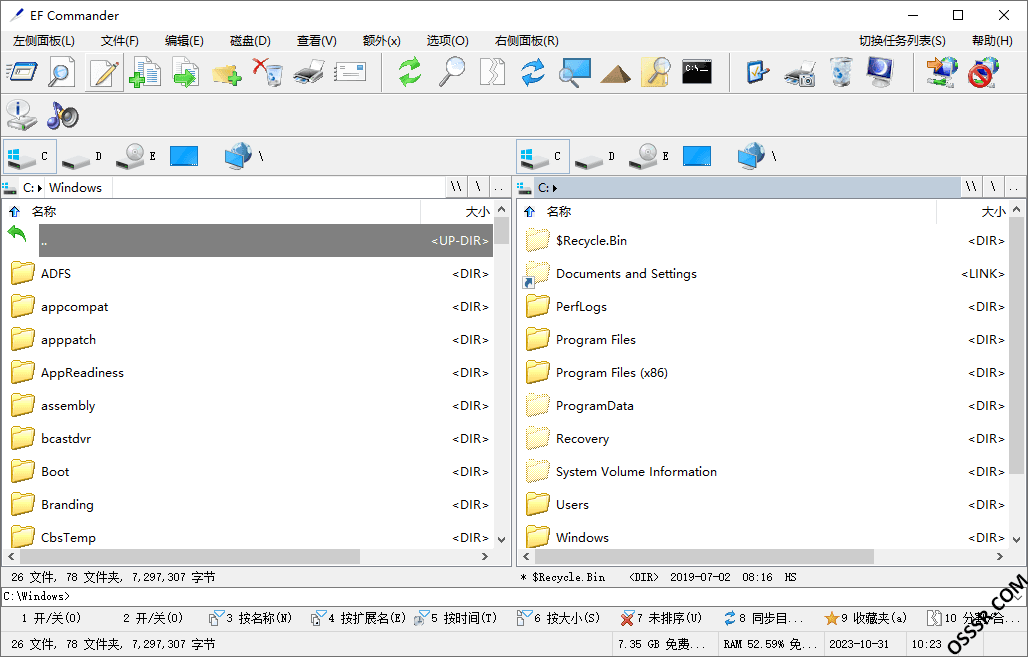 EF Commander 26.10 绿色版提供全能文件管理功能，解决复杂文件整理与批量操作效率低下的难题。 截图