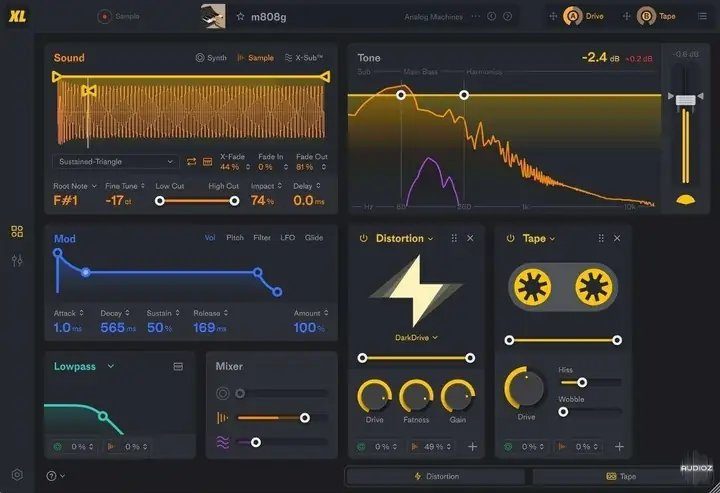 SubLab XL 1.0.2 808低音合成器插件，专业级低音音色设计与创作工具-山海之花 - 宝藏星球屋
