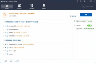 Wise Disk Cleaner/WDCFree v11.3.5.855 官方版(智慧清理/免费磁盘垃圾清理)-山海之花 - 宝藏星球屋