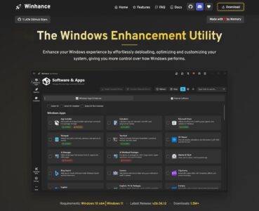 Winhance 系统优化工具：精简 Win10/11 组件与自定义系统功能-山海之花 - 宝藏星球屋