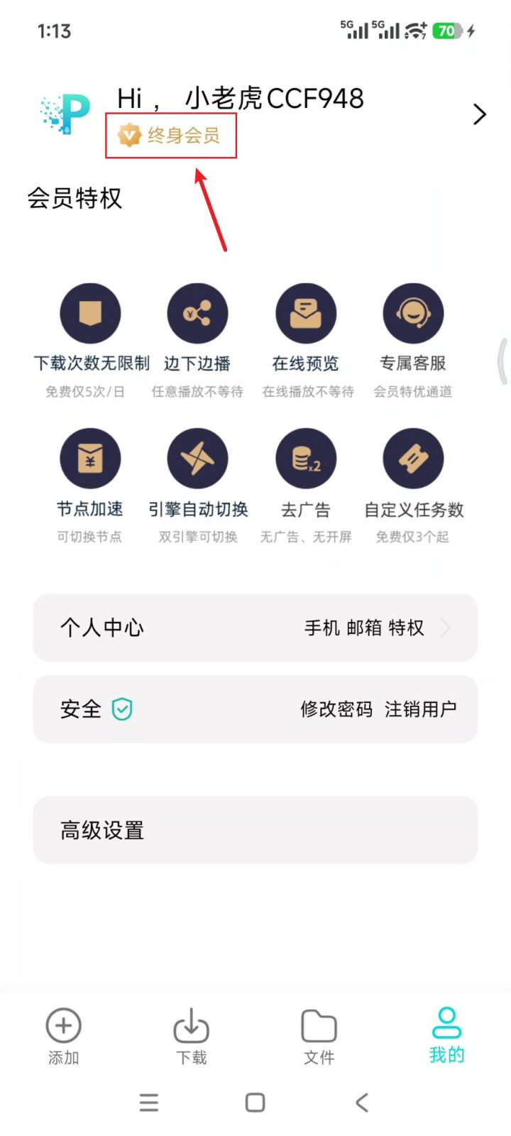 P2P下载器 Plus v1.7.3 多功能下载软件APP！支持磁力链接、BT种子、电驴 截图