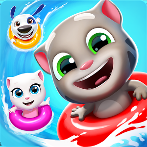 《Talking Tom Pool》v2.0.2.538 手机MOD版！以会说话的汤姆系列角色为主角，在水上乐园场景进行限时抓取和连击计分的休闲玩法-山海之花 - 宝藏星球屋