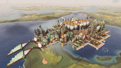 《空中帝国》一款融合角色扮演要素的开放世界城市建造模拟游戏。玩家需要平衡升力与推力维持浮空城运转，防范空贼侵扰并探索广阔天际。-山海之花 - 宝藏星球屋
