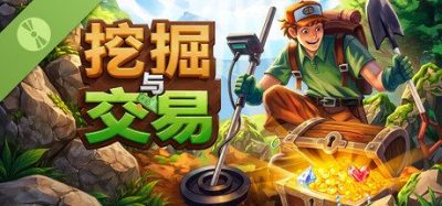 《挖掘与交易》一款休闲模拟经营电脑游戏。玩家前往地下挖掘宝物，升级工具并经营店铺，通过与顾客交易积累财富。-山海之花 - 宝藏星球屋