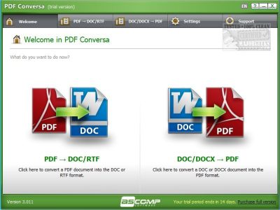 ASCOMP PDF Conversa 转换工具：轻量搞定PDF与Word格式互-山海之花 - 宝藏星球屋