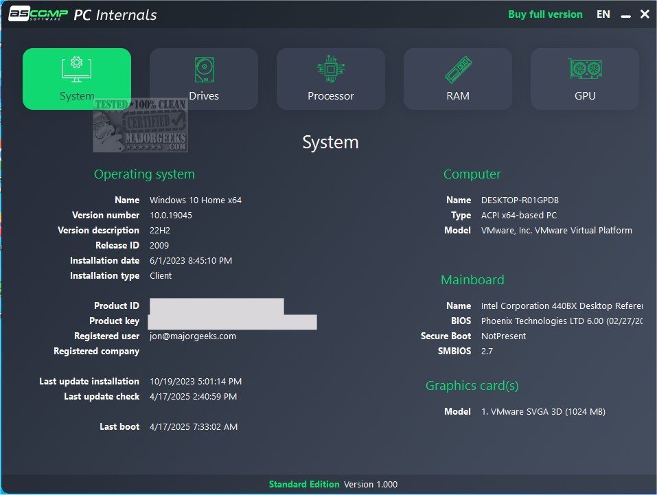 ASCOMP PC Internals 硬件监控程序：全面分析系统组件与磁盘健康-山海之花 - 宝藏星球屋