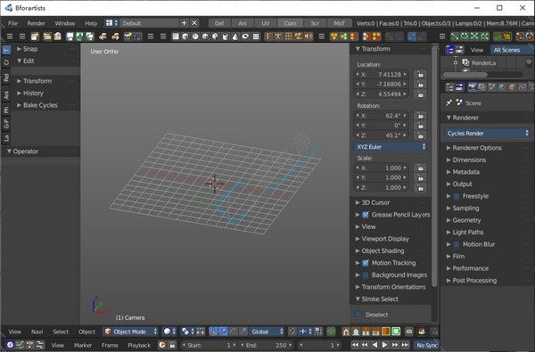 Bforartists v5.1.1 免费和开源的3D建模软件截图