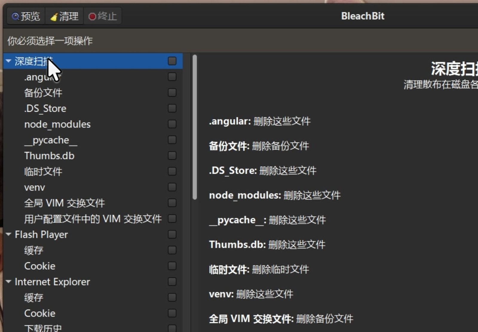 BleachBit 软件截图1
