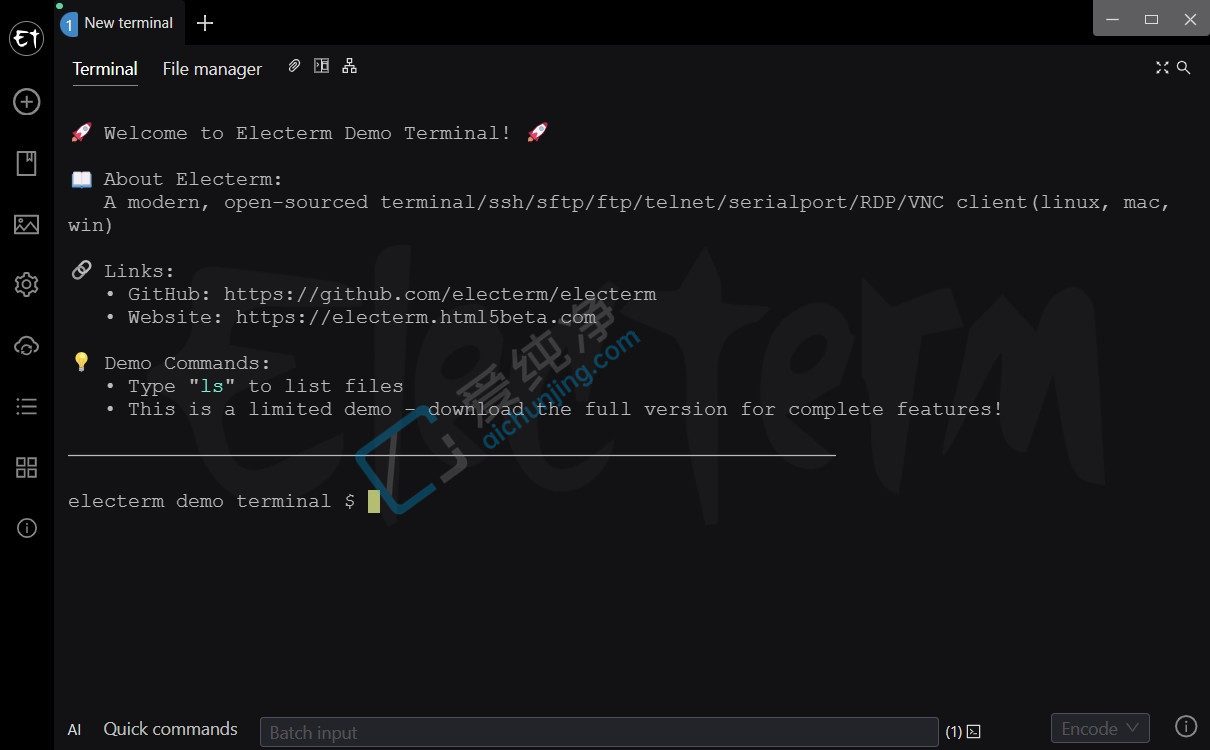 Electerm v5.5.56 开源免费SSH桌面终端管理软件截图