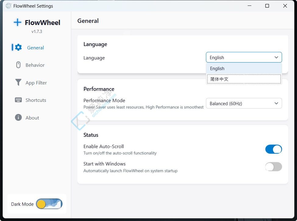 FlowWheel v1.8.1 全局自动滚动工具截图