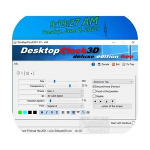 DesktopClock3D 桌面时钟：用3D动态效果美化电脑桌面-山海之花 - 宝藏星球屋