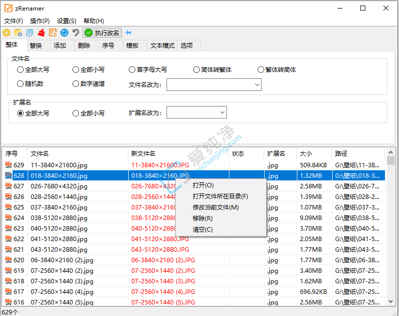 zRenamer v2.2.0 文件批量命名工具截图