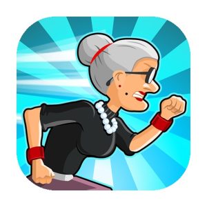 《愤怒奶奶快跑》v2.37.0 手机完整版！操控暴躁老奶奶逃离疯人院的休闲跑酷游戏，核心玩法为滑屏躲避障碍与收集硬币养成角色-山海之花 - 宝藏星球屋