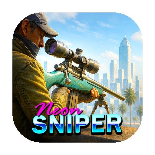 《霓虹狙击手》v1.32 手机完整版！以霓虹犯罪都市为背景的狙击手任务射击，免费购物MOD减少资源限制，专注瞄准与走位决策-山海之花 - 宝藏星球屋