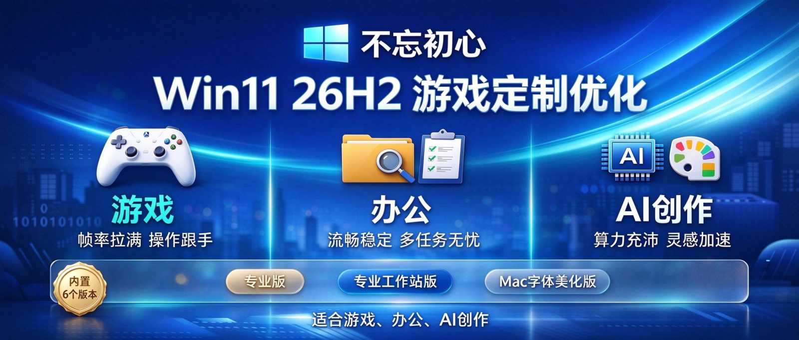 【不忘初心游戏版】Windows11 26H2( v26300.9711 )Win11游戏定制优化操作系统 截图