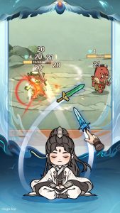《Sword Paladin Legend》v1.0.1 手机MOD版!一款单机竖屏修仙放置游戏,核心玩法是点击屏幕触发神剑自动攻击并释放技能,支持离线挂机自动刷材料,带无限货币初始资源。