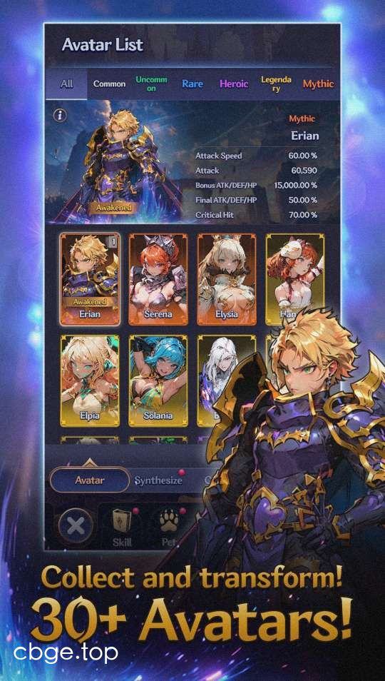 《阿凡达传奇》v1.1.3 手机MOD版！一款放置类RPG游戏，核心玩法是挂机打怪攒资源，通过变形技能和装备养成推进主线，内置菜单支持高伤暴击、无限技能、攻速调节和敌人不攻击功能。