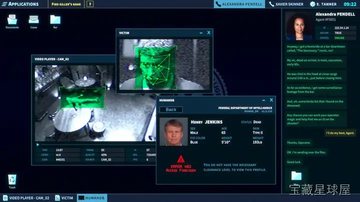 《接线疑云 The Operator》复古CRT终端机画面前置，化身FBI远程特工接入调查系统，通过检索数据库解析证物并交叉比对监控线索还原案件全貌，沉浸式硬核推理体验扣人心弦。-山海之花 - 宝藏星球屋