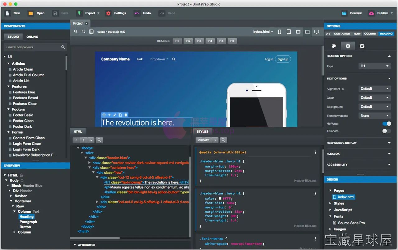Bootstrap Studio 截图1