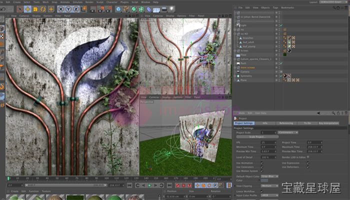 Cinema 4D 2024.2.0 三维建模动画软件，动态图形与视觉设计一站式制作工具-山海之花 - 宝藏星球屋